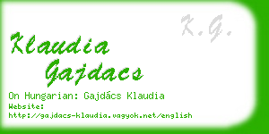klaudia gajdacs business card